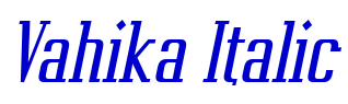 Vahika Italic 字体